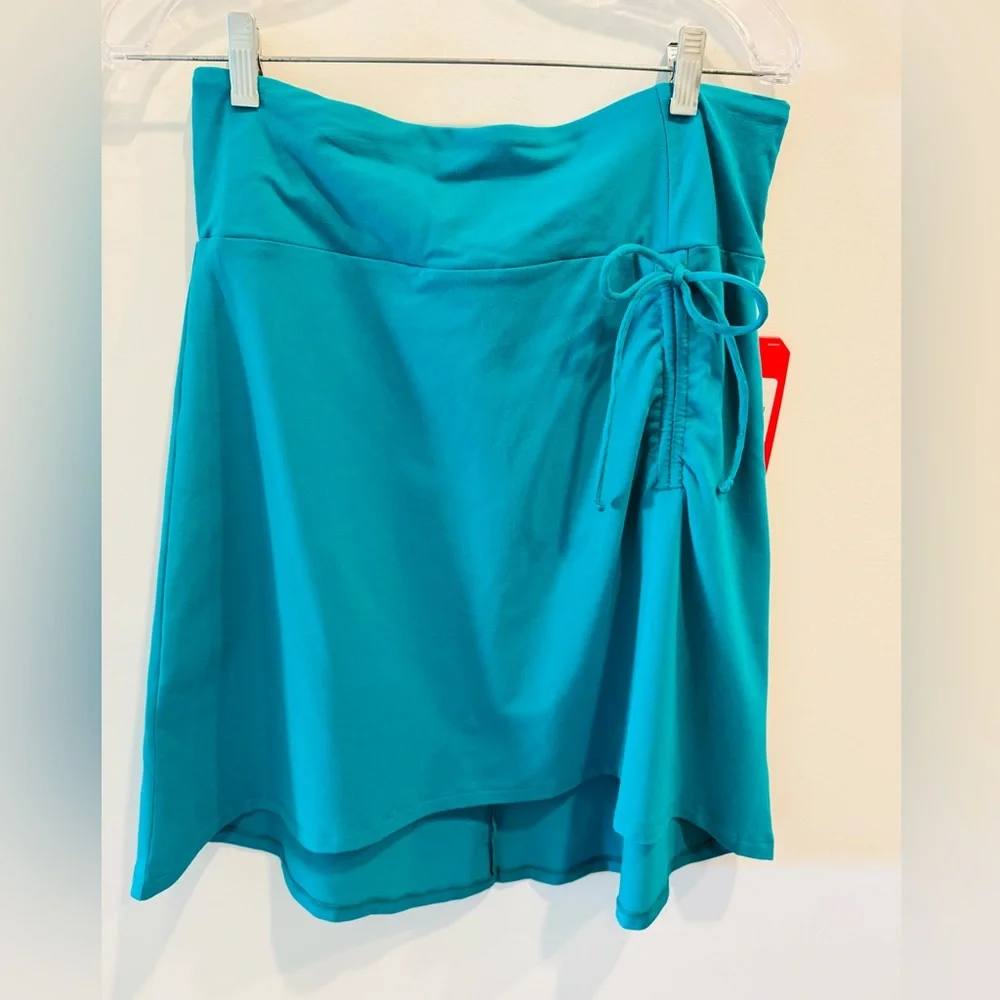 NWT North Face Cypress skirt size M teal blue ruched activewear outdoor comfy